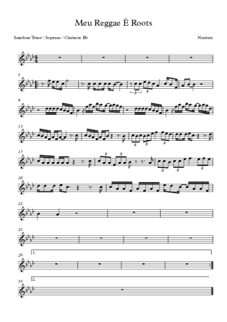 Natiruts  score for Tenor Saxophone Soprano (Bb)