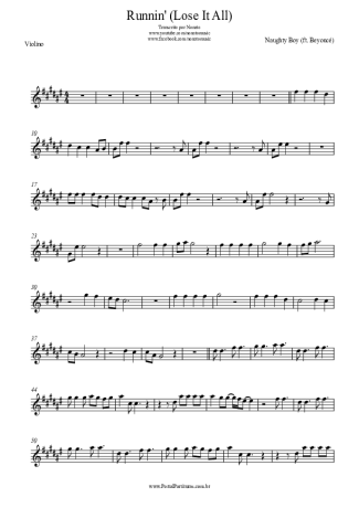 Naughty Boy  score for Violin