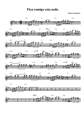 Nelson Gonçalves - Fica Comigo Esta Noite - Sheet Music For Alto Saxophone