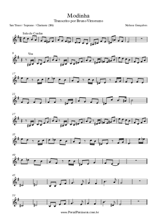 Nelson Gonçalves Modinha score for Clarinet (Bb)