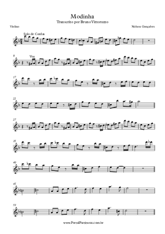 Nelson Gonçalves Modinha score for Violin