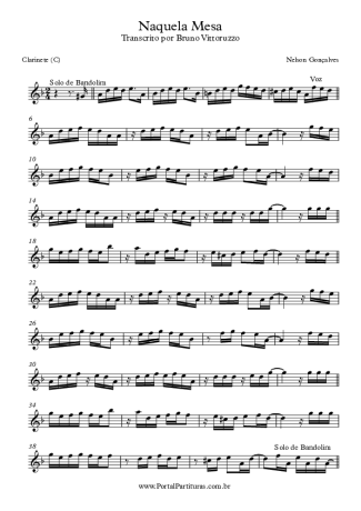 Nelson Gonçalves  score for Clarinet (C)