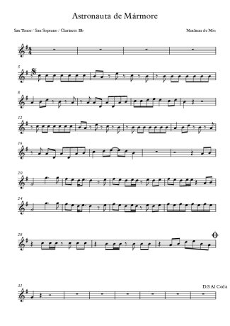 Nenhum de Nós  score for Clarinet (Bb)