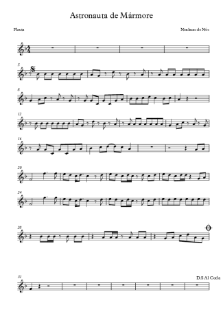 Nenhum de Nós  score for Flute