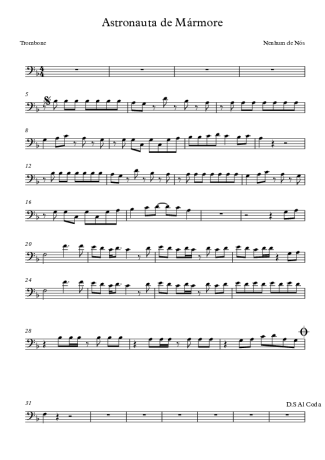 Nenhum de Nós  score for Trombone