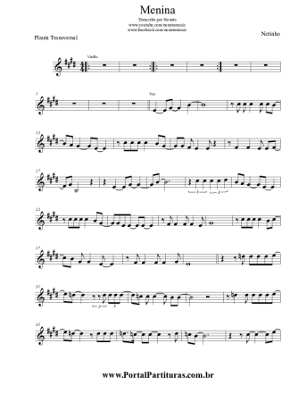 Netinho  score for Flute