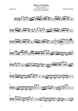 Netinho de Paula Essa Garota score for Cello