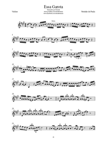 Netinho de Paula Essa Garota score for Violin