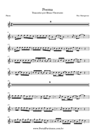 Ney Matogrosso Poema score for Flute