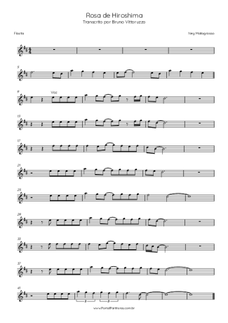 Fagner - Canteiros - Sheet Music For Flute