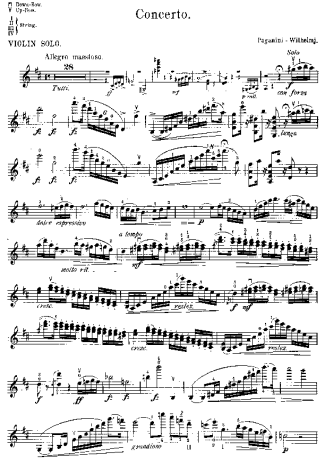Niccolò Paganini Violin Concerto 1 score for Violin