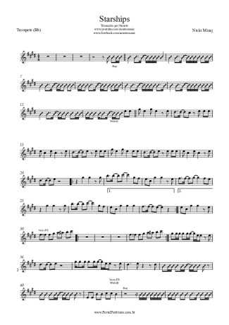 Nicki Minaj  score for Trumpet