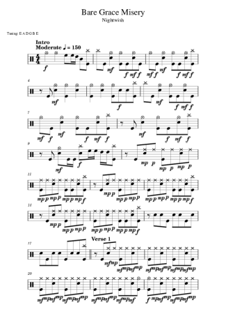 Score for Drums