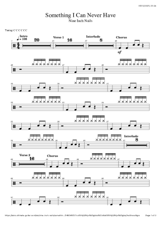Score for Drums