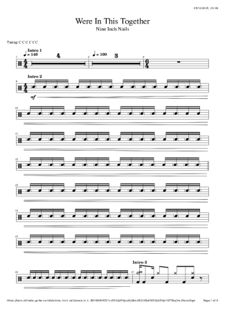 Score for Drums