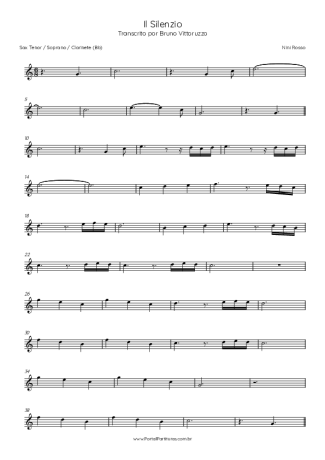 Nini Rosso Il Silenzio score for Clarinet (Bb)