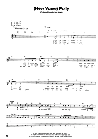 Nirvana (New Wave) Polly score for Bass