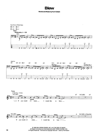 Nirvana  score for Bass