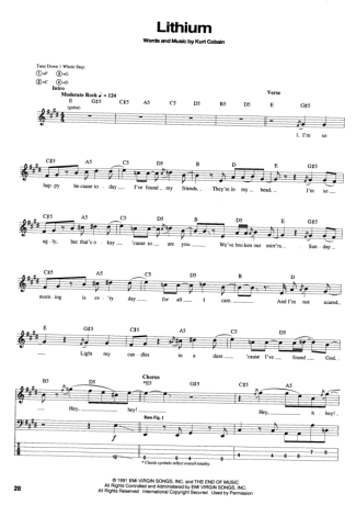 Nirvana Lithium score for Bass