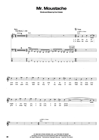 Nirvana  score for Bass