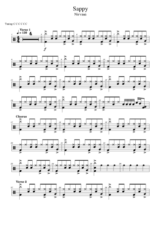 Score for Drums