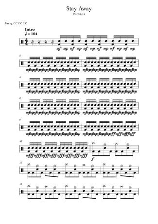Nirvana  score for Drums
