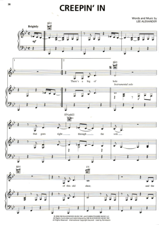 Norah Jones Creepin In score for Piano