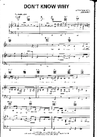 Norah Jones  score for Piano