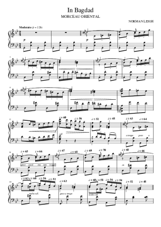 Norman Leigh In Baghdad score for Piano
