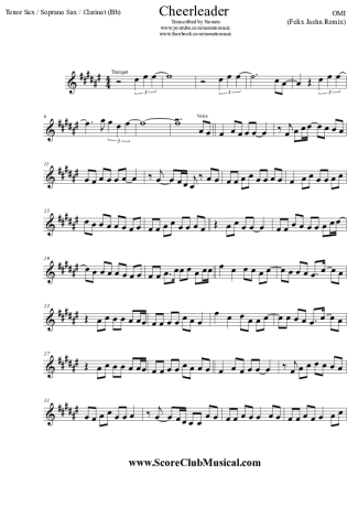 OMI  score for Tenor Saxophone Soprano (Bb)