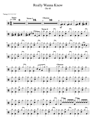 Ole 60  score for Drums