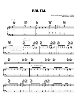 Olivia Rodrigo  score for Piano