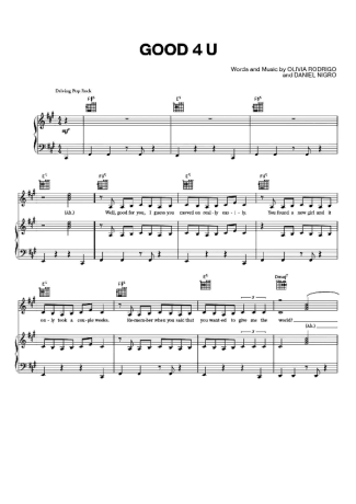 Olivia Rodrigo  score for Piano