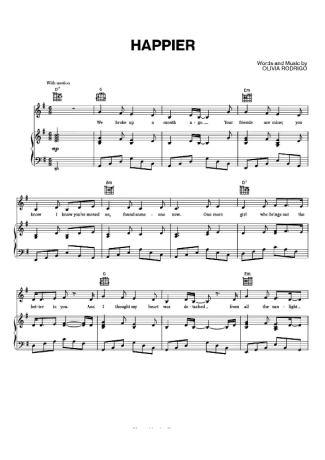 Olivia Rodrigo  score for Piano