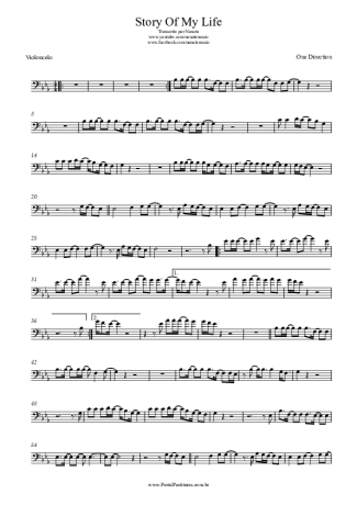 One Direction  score for Cello