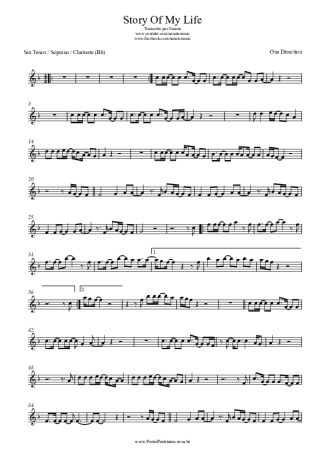 One Direction  score for Clarinet (Bb)
