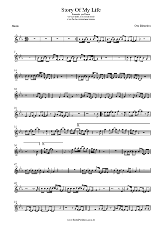 One Direction  score for Flute