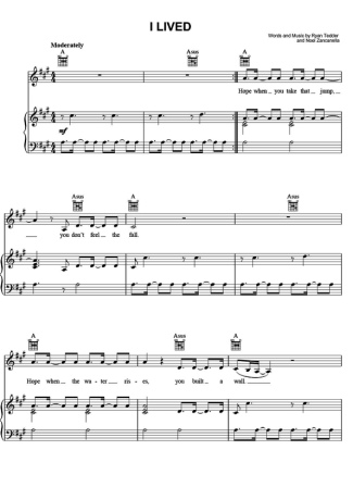 OneRepublic  score for Piano