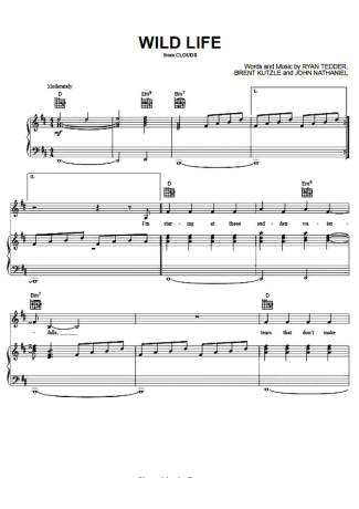 OneRepublic  score for Piano