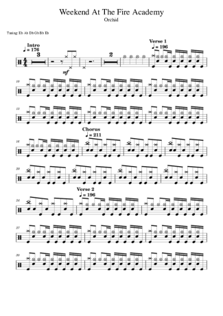 Score for Drums