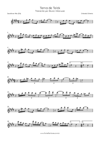 Score for Alto Saxophone