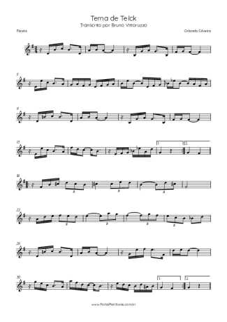 Orlando Silveira Tema De Telck score for Flute