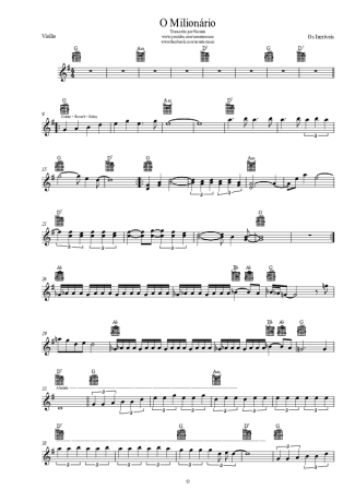 Os Incríveis O Milionário score for Acoustic Guitar