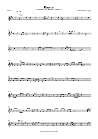 Oswaldo Montenegro Estrelas score for Violin
