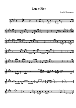 Oswaldo Montenegro Lua e Flor score for Tenor Saxophone Soprano (Bb)