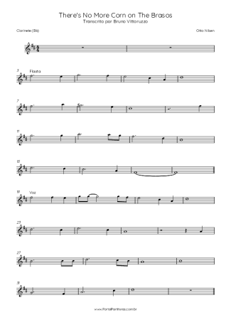 Otto Nilsen There´s No More Corn On The Brasos score for Clarinet (Bb)