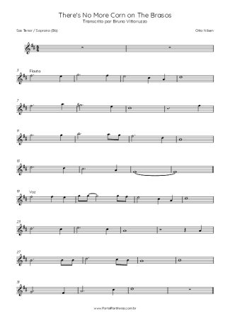 Otto Nilsen There´s No More Corn On The Brasos score for Tenor Saxophone Soprano (Bb)