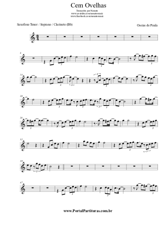 Ozeias de Paula Cem Ovelhas score for Tenor Saxophone Soprano (Bb)