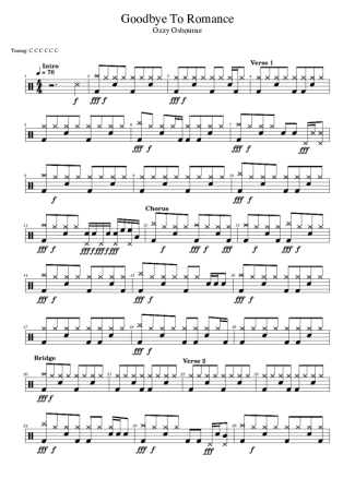 Ozzy Osbourne  score for Drums