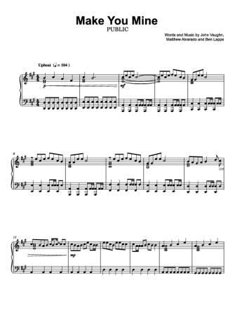 PUBLIC Make You Mine score for Piano